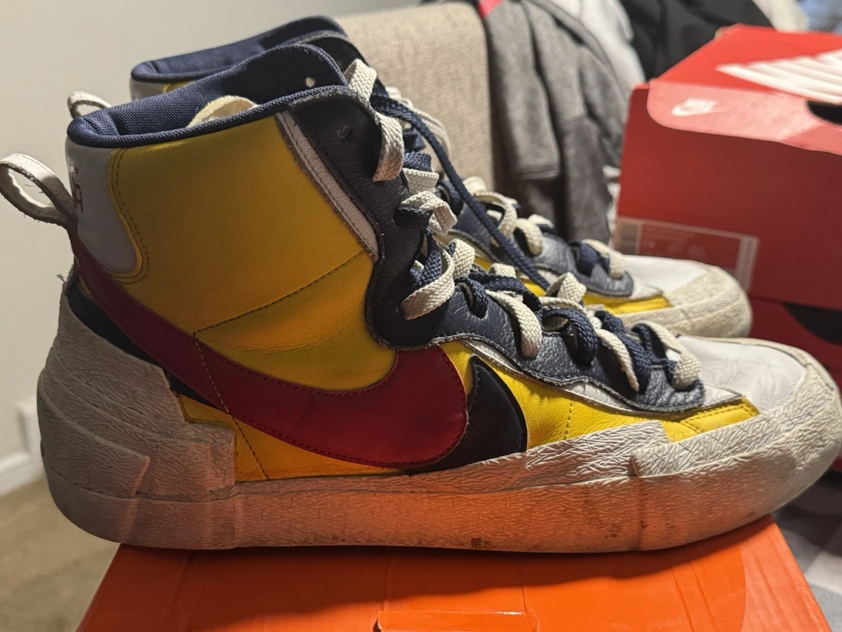 Nike Sacai Blazer Mid Varsity Maize Navy Red BV0072-700 Size 15 Rare Collab Nike x Sacai Blazer Mid Snow Beach Maize Navy Size 14  main image 3