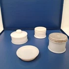 Vintage Milk Glass Vanity Bathroom Larkin Cold Cream, Jars, Hazel Atlas