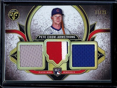 2024 Topps Triple Threads Pete Crow-Armstrong Triple Jersey Rookie Relic #11/36
