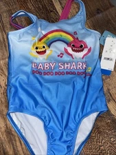 PinkFong Baby Shark Swimsuit  Toddler Girl 5T Girls Baby Shark Swimsuit