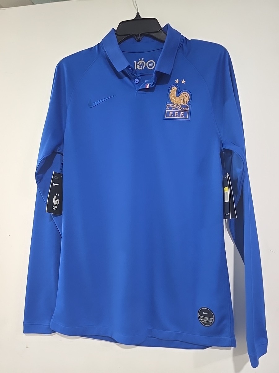 Nike フランス代表 100th記念長袖ユニフォーム　サイズＬ　難有り Nike France FFF 2019 Centenary 100th Year Anniversary Long Sleeve