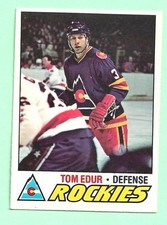 (1) TOM EDUR  1977-78 O-PEE-CHEE # 169 ROCKIES ROOKIE EX-MT  CARD  (M9154). rookie card picture