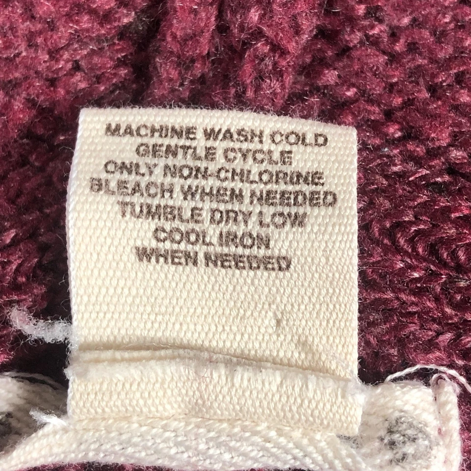 Sudadera con capucha tejida Fair Isle talla M borgoña jersey nórdico talla M talla M talla M talla Foto 3 de 4