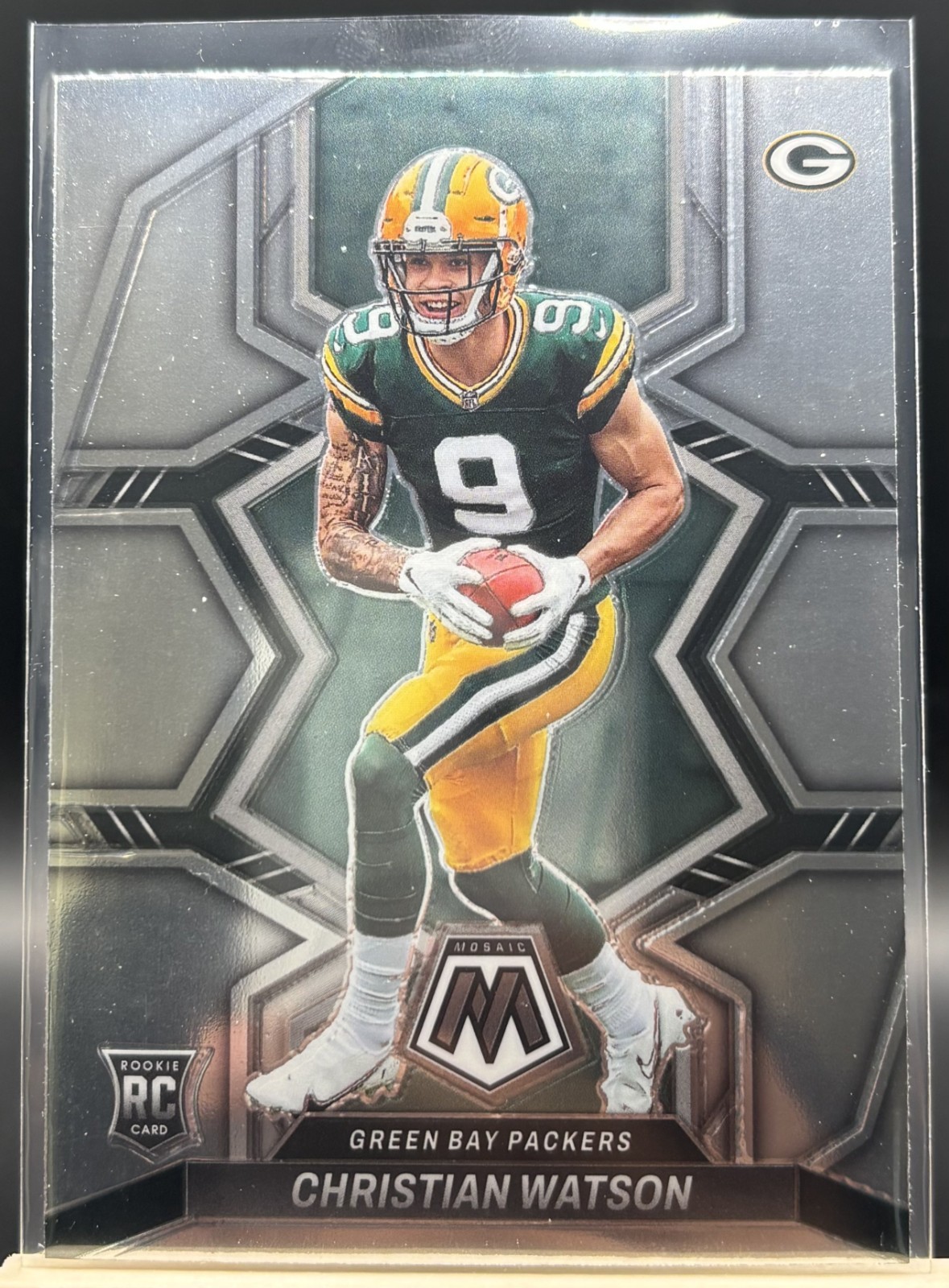 2022 Mosaic Football Christian Watson Base Rookie Card #327 RC PACKERS