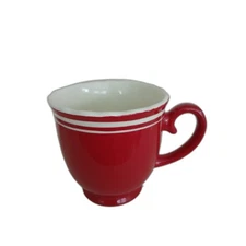 Pioneer Woman Ainsley Red Coffee Mugs Set of 4 New with Tags Stoneware