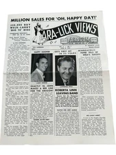 1953 Aragon Ballroom Scarce Promotional Welk Larry Hooper Otis Mitchell Sam Lutz