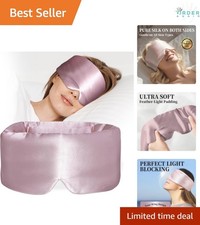 Silk Sleep Mask Large Eye Cover Blackout Light-Blocking for Women Men