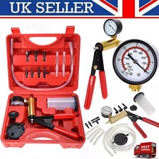 HAND VACUUM PUMP HELD BRAKE BLEEDER TESTER SET BLEED CAR MOTORBIKE BLEEDING KIT