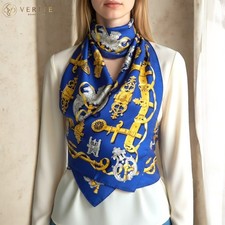 RARE VINTAGE HERMES Silk Scarf "Ferronnerie" Carre 90 designed by Caty Latham