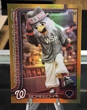 2025 Topps Series 1 Celebration Screech Mascot Gold Foil /50 #M-25 Nationals