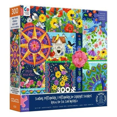 Ceaco jigsaw puzzle;  Sundial Patchwork by Jane Maday;  300 pcs   2215-49
