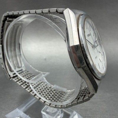 Seiko Spirit Watch Men 35mm Silver Dial Silver Tone Daydate 7N93