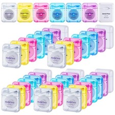 42Pack Dental Floss Bulk 50m Each Mint Travel Dental Floss, Mint Waxed Mini T...
