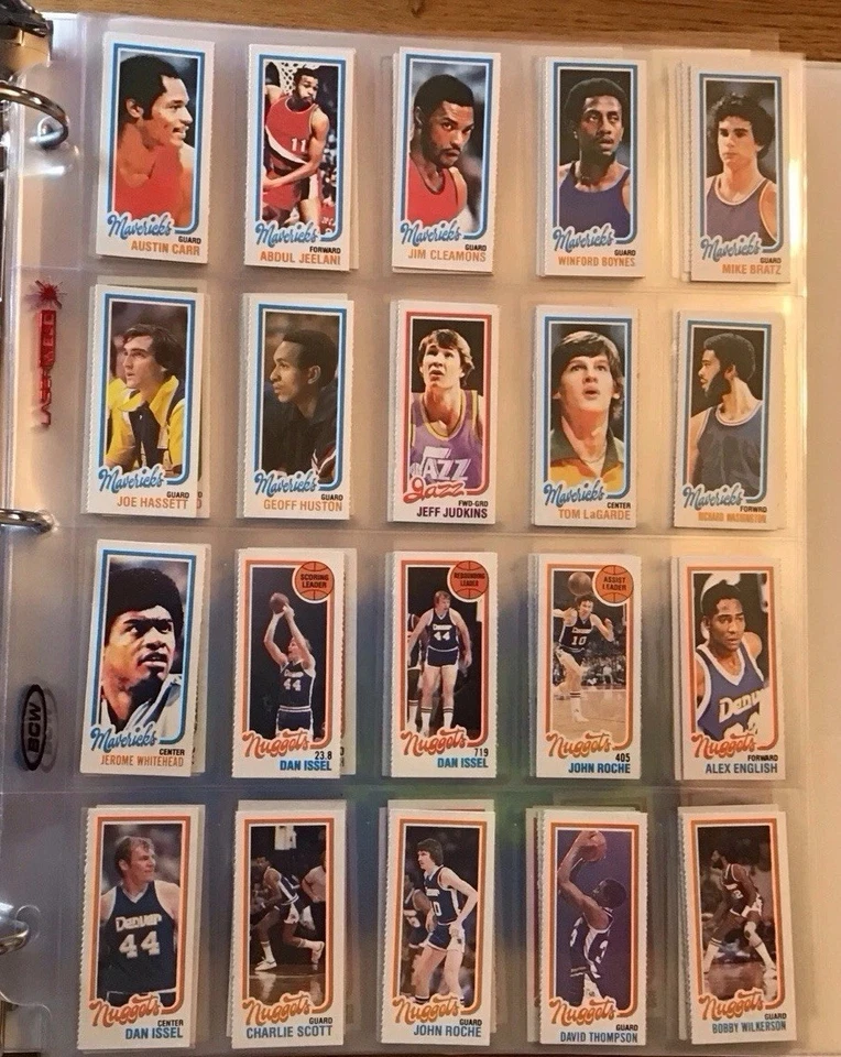 Juego completo de baloncesto Topps 1980-81 separado incl. Carteles de equipo Bird Magic RC Foto 3 de 4