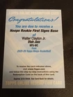 2025-26 NBAHoops RC redemption First Signs auto Walter Clayton, Jr. Utah Jazz