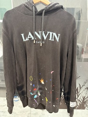 Lanvin x Gallery Dept. Green Hoodie Paint Splatter Pattern