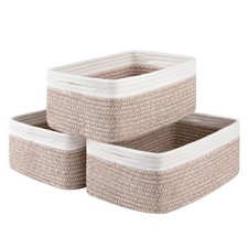 3 Pack Small Storage Baskets for Organizing, Cute Woven Decorative Gift Baske...
