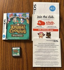 Animal Crossing: Wild World (Nintendo DS,2005) Cartridge W/Book Tested Working!