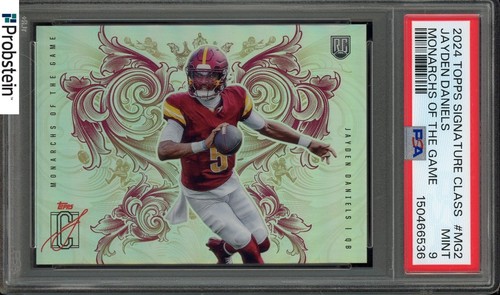 2024 Topps Signature Class Monarchs of the Game Jayden Daniels Rookie SSP PSA 9