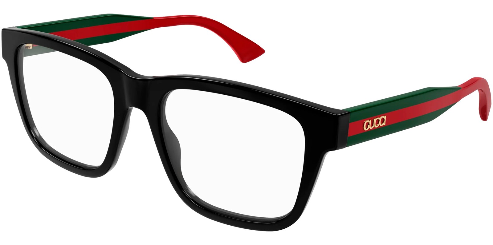 Gucci Men's Black Oversized Square Eyeglass Frames - GG0025O