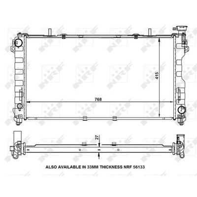 NRF 53156 KÜHLER WASSERKÜHLER MOTORKÜHLER 4809168 NEU