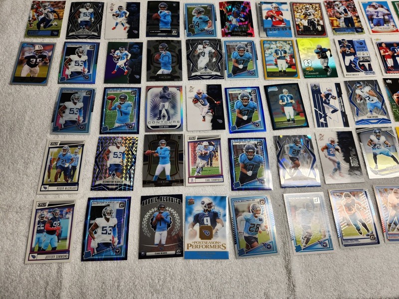Various Tennessee Titans football cards
