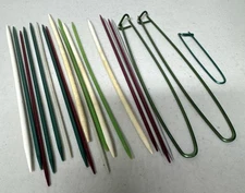 Knitting Needles Double Pointed And Crochet Hooks Lot Of 21 Metal Plastic U16