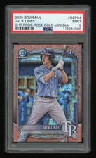 2025 Bowman Chrome Jack Lines Rose Gold Mini Diamond #5/15 PSA 9 Mint #BCP-64