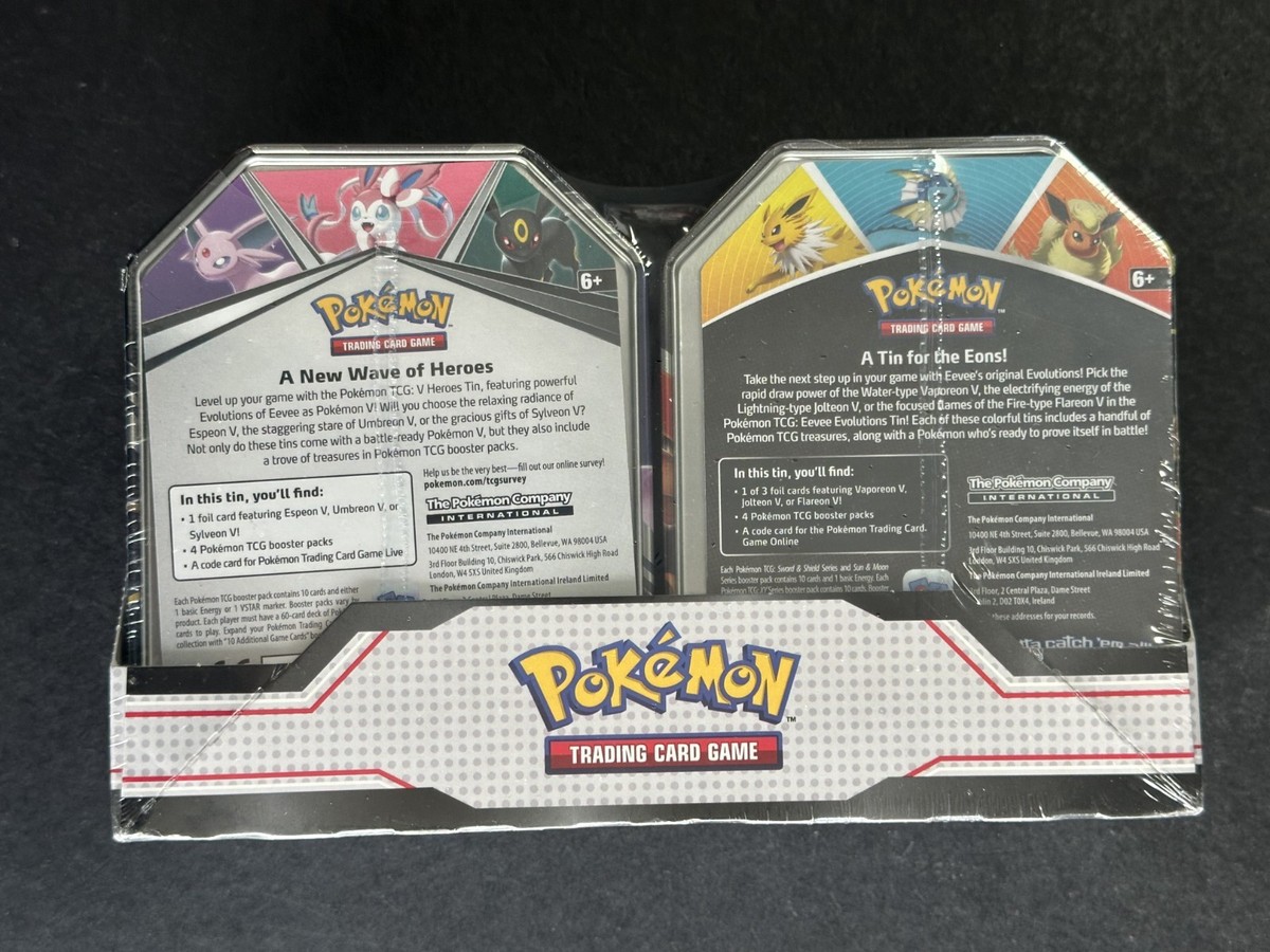 Pokemon TCG V Heroes Bundle Tins: 2-Pack of Vaporeon & Umbreon