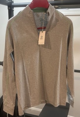 Tasc Performance NWT Small S Gray Heather Green Carrollton 1/4 Zip Athletic $78
