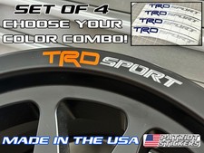 4 Trd Sport Wheel Stickers Decals Fits Toyota Tacoma Tundra 4runner Fj
