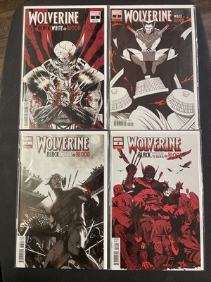 Wolverine Black White & Blood #1 2 3 4 Complete Marvel 2020 Variant Set Run 1-4