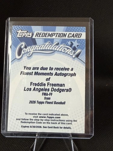 2026 Topps Finest Freddie Freeman Base (RAW)