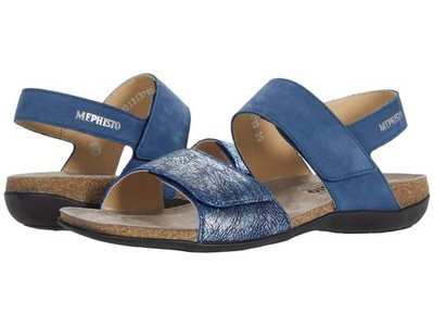 Mephisto Agave Denim Bucksoft Malo Sandals Women's US 8 EU 38 Suede
