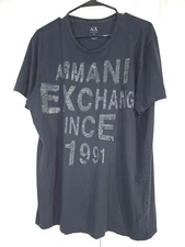 Men's Armani Exchange A/X T Shirt Black Size Extra Large  Fair Condition / holes