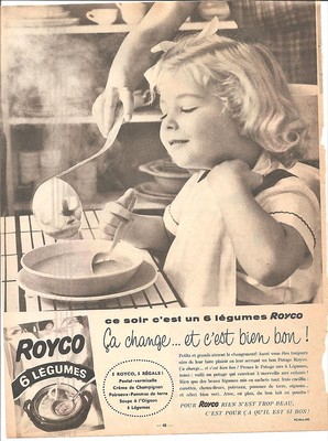 REKLAME WERBUNG 1959 ROYCO Ce Soir c'est un 6 Gemüses