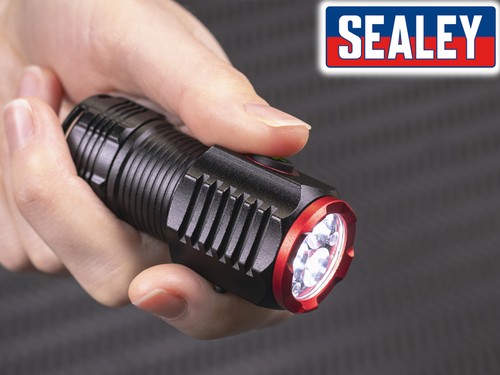 Sealey Super Beam 2500 Lumen Pocket Light Torch 24w Rechargeable Aluminium EDC - Picture 3 of 5