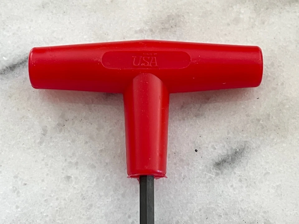4 new Allen 58414, 1/4" Plas-T-Key Red T-Handle Hex #619L Key, Made in USA - Image 3 of 4