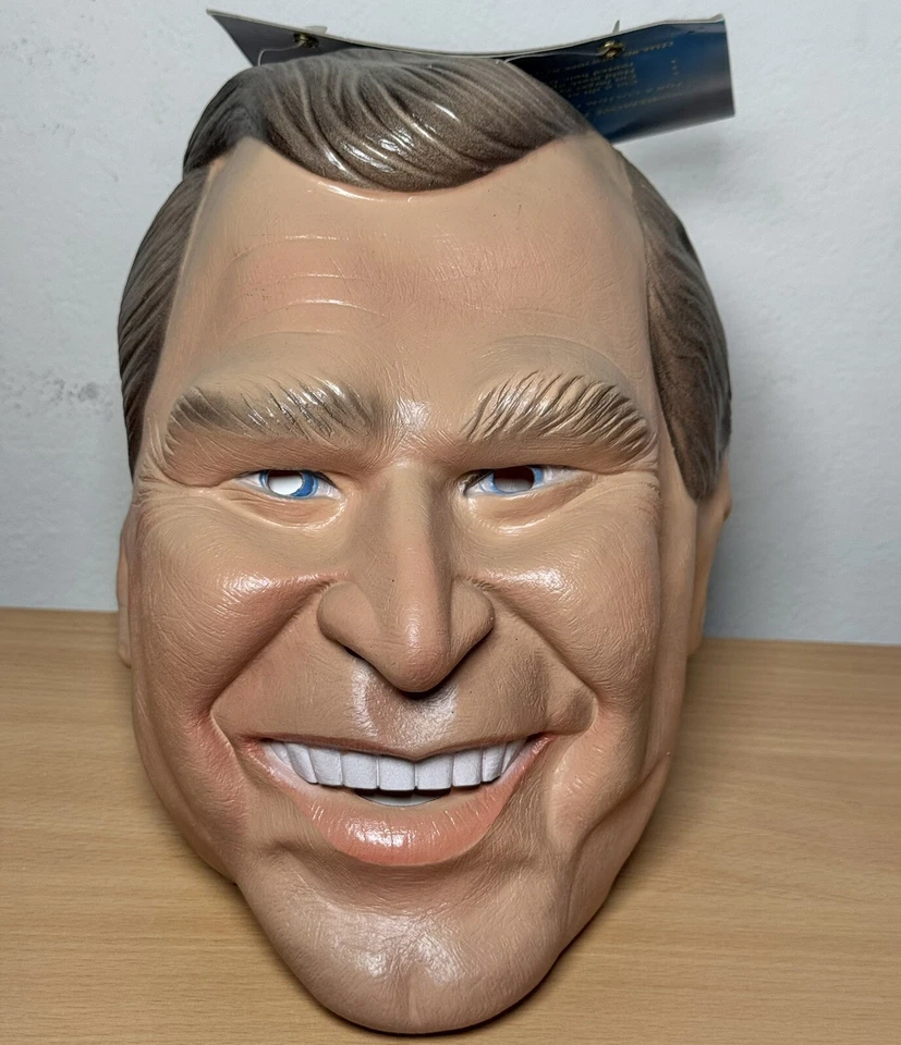 New Vintage Cesar 1997 George W. Bush Halloween Presidential Rubber Mask - Image 2 of 4