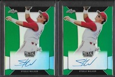 2018 Leaf Metal Draft STEELE WALKER Green Prismatic Auto RC /10 Rangers