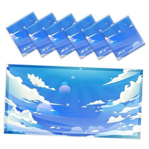 Fluorescent Light Covers, 6 Pcs Light Cover for Ceiling Lights Cloud Sky-image