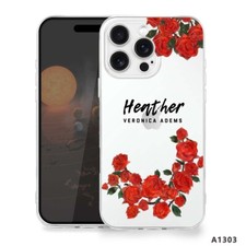 Custom Floral Printed Phone Case For iPhone 16e 15 14 Pro MAX 13 12 Clear Cover