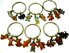 Disney Lot De 6 Porte-Clés Keychain Minnie Mickey Tigger Plus Neuf