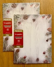 Lot of 2 Packs Christmas Printer Copy Paper Letterhead 8.5x11 Geographics 80 Pgs