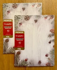 Lot of 2 Packs Christmas Printer Copy Paper Letterhead 8.5x11 Geographics 80 Pgs