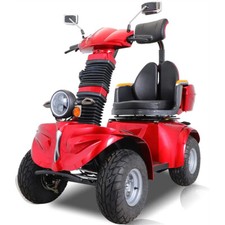 Heavy Duty 4-Wheel Mobility Scooter 31 Miles 3-Speed 1000W 500lb Capacity Red