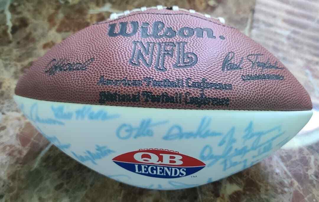 NFL Quarterback QB Legends signed football by 26 Len Dawson ++ eBay