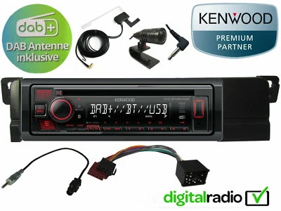 Kenwood CD Bluetooth DAB+ Radio passend für BMW 3er E46 1998-2006 + DAB+ Antenne - Bild 1 von 4