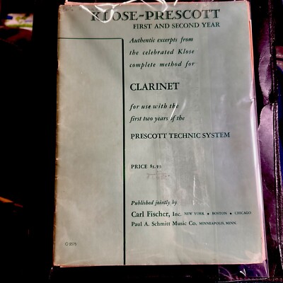 Klose-Prescott First & Second Year Complete Method for Clarinet