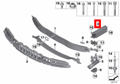 Genuine BMW Front Frame Rail - Right 51118057152 for sale online 